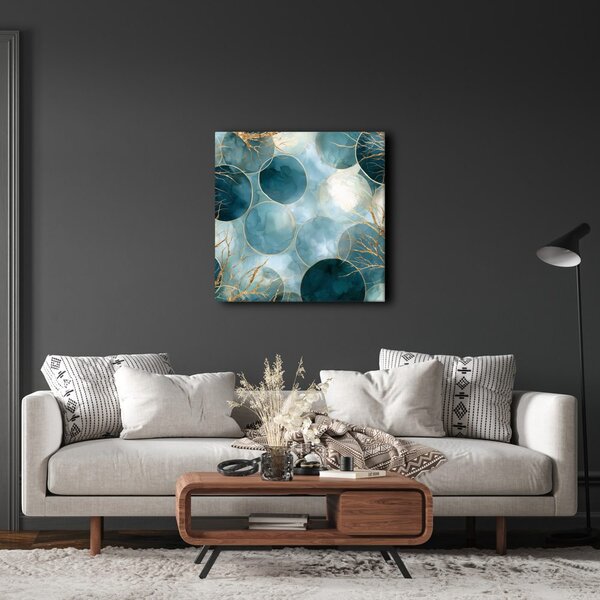 Quadro su tela – Ramificazioni astratte e cerchi