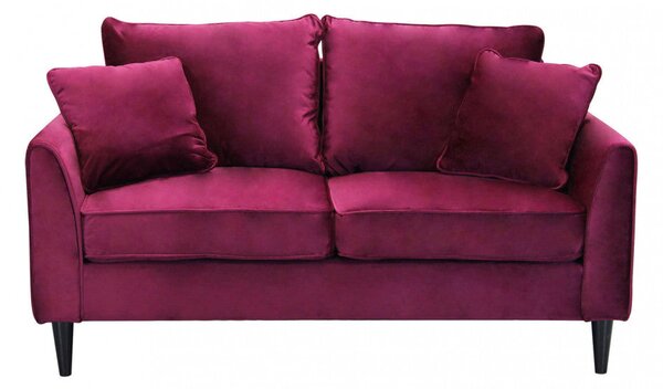Divano 2 Posti Chandler 152x81x89 h cm in Velluto Rosso