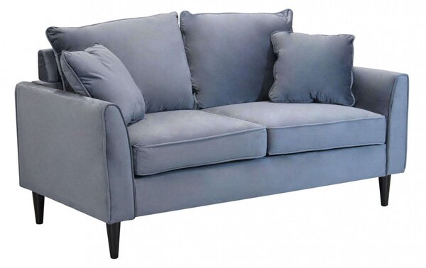 Divano 2 Posti Chandler 152x81x89 h cm in Velluto Grigio chiaro