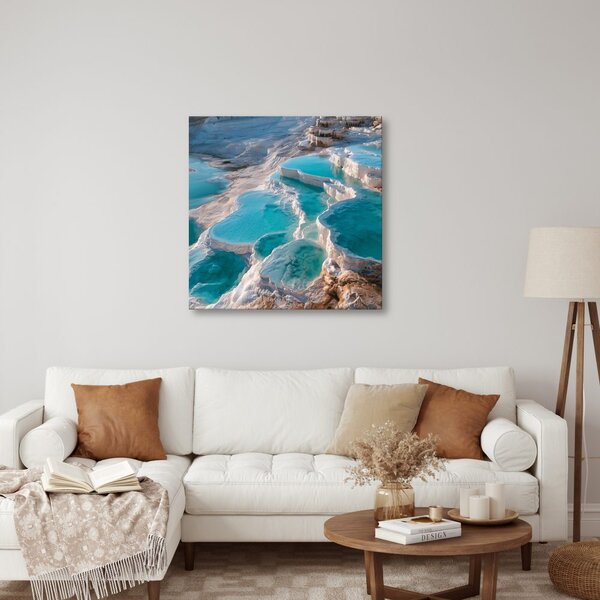 Quadro su tela – Laghetti azzurri nel travertino