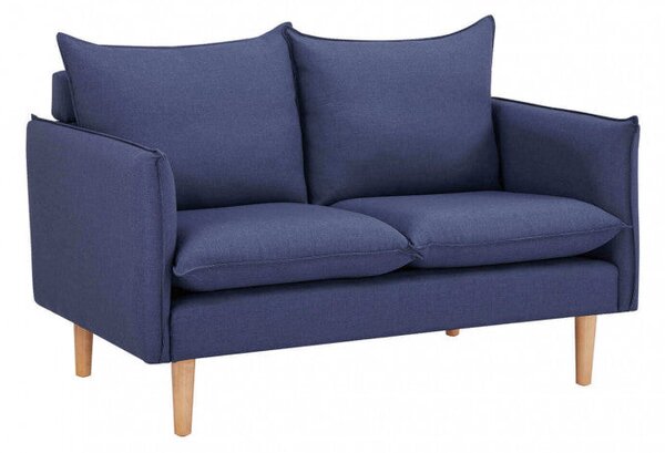 Divano 2 Posti Florin 130x84x51 h cm in Tessuto Blu
