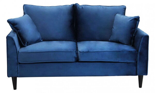 Divano 2 Posti Chandler 152x81x89 h cm in Velluto Blu
