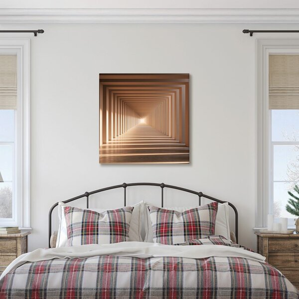 Quadro su tela – Tunnel prospettico color bronzo