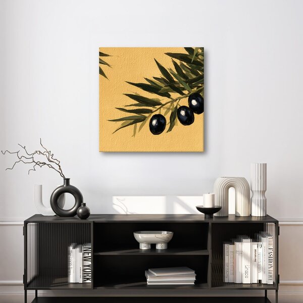 Quadro su tela – Olive scure su sfondo chiaro