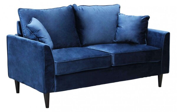 Divano 2 Posti Chandler 152x81x89 h cm in Velluto Blu
