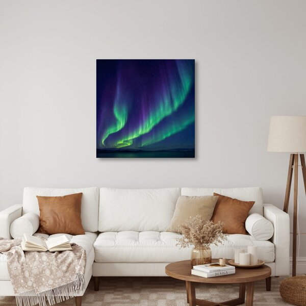 Quadro su tela – Danza dell’aurora boreale nella notte