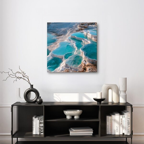 Quadro su tela – Laghetti azzurri nel travertino