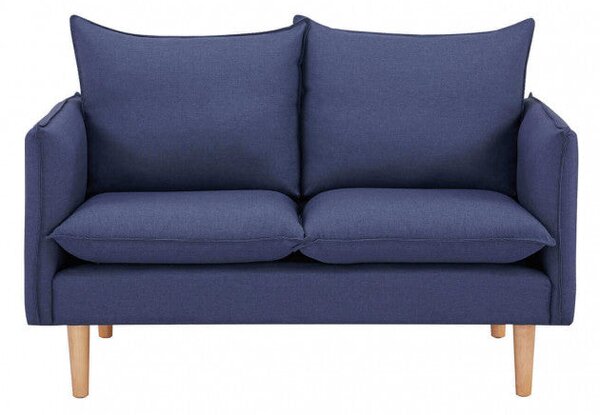 Divano 2 Posti Florin 130x84x51 h cm in Tessuto Blu