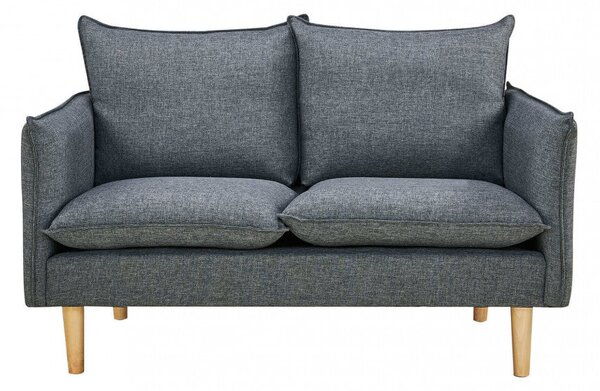 Divano 2 Posti Florin 130x84x51 h cm in Tessuto Grigio scuro