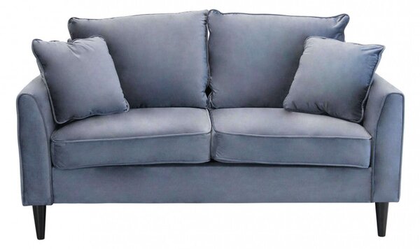 Divano 2 Posti Chandler 152x81x89 h cm in Velluto Grigio chiaro
