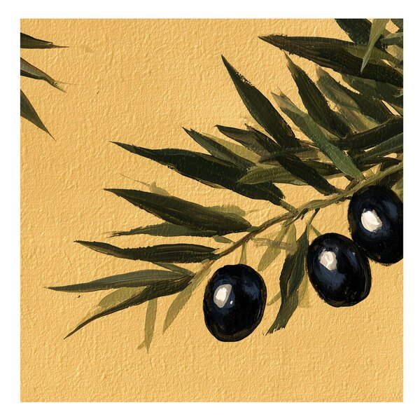 Quadro su tela – Olive scure su sfondo chiaro