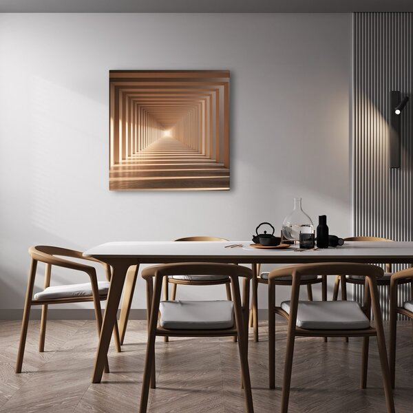 Quadro su tela – Tunnel prospettico color bronzo