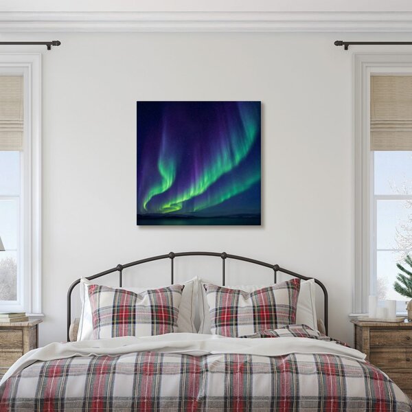 Quadro su tela – Danza dell’aurora boreale nella notte