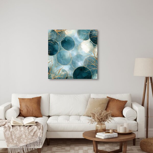 Quadro su tela – Ramificazioni astratte e cerchi