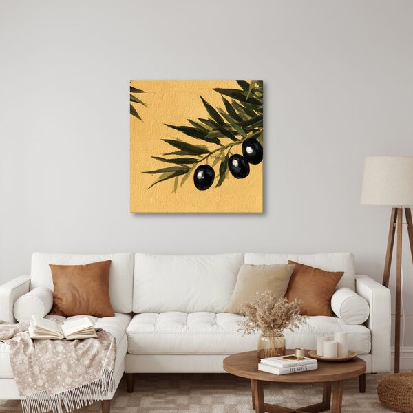 Quadro su tela – Olive scure su sfondo chiaro