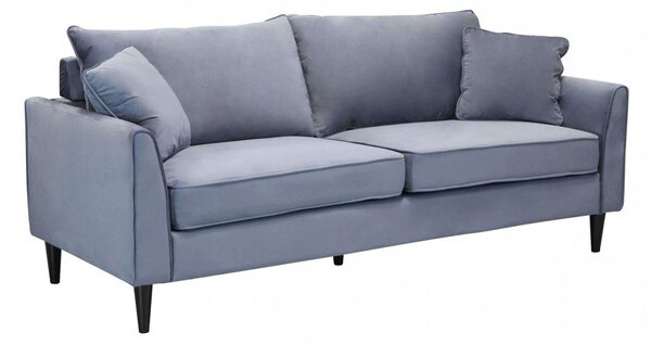 Divano 3 Posti Chandler 196x81x89 h cm in Velluto Grigio chiaro