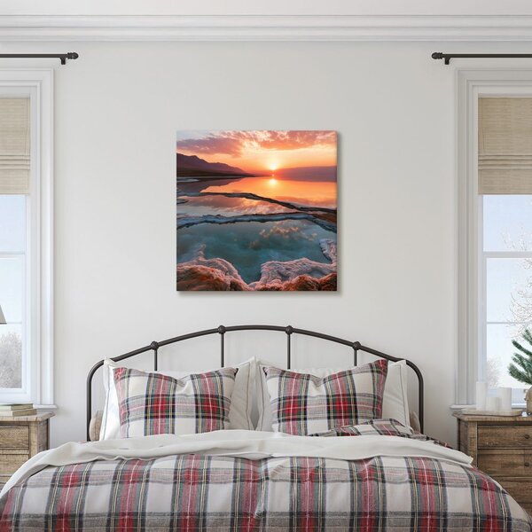 Quadro su tela – Cielo serale sul lago di montagna