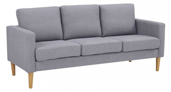 Divano 3 Posti Ramsey 180x73x82 h cm in Tessuto Grigio chiaro