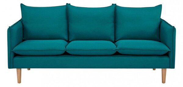 Divano 3 Posti Florin 188x84x51 h cm in Tessuto Azzurro