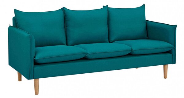 Divano 3 Posti Florin 188x84x51 h cm in Tessuto Azzurro