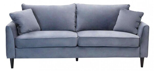 Divano 3 Posti Chandler 196x81x89 h cm in Velluto Grigio chiaro