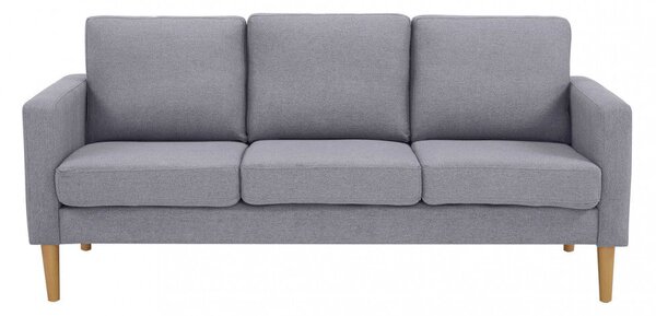 Divano 3 Posti Ramsey 180x73x82 h cm in Tessuto Grigio chiaro