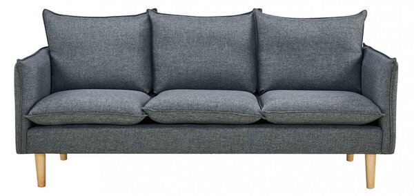 Divano 3 Posti Florin 188x84x51 h cm in Tessuto Grigio scuro