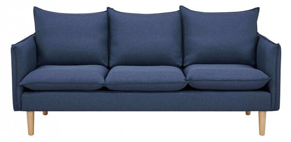 Divano 3 Posti Florin 188x84x51 h cm in Tessuto Blu