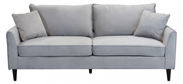 Divano 3 Posti Chandler 196x81x89 h cm in Velluto Tortora