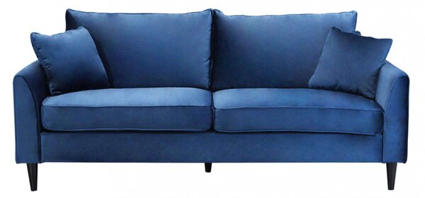 Divano 3 P Chandler 196x81x89 h cm in Velluto Blu