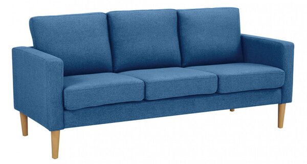 Divano 3 Posti Ramsey 180x73x82 h cm in Tessuto Blu
