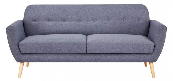 Divano 3 Posti Burton 193x79x86 h cm in Tessuto Grigio scuro