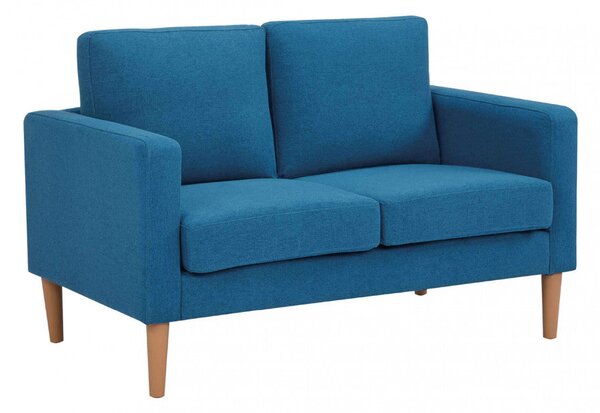 Divano 2 Posti Ramsey 137x73x82 h cm in Tessuto Blu