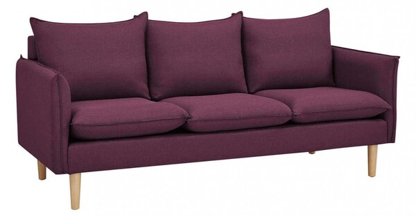 Divano 3 Posti Florin 188x84x51 h cm in Tessuto Viola