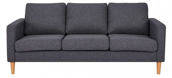 Divano 3 Posti Ramsey 180x73x82 h cm in Tessuto Grigio scuro