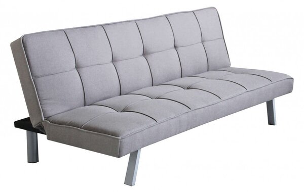 Divano Letto Aaron 178x80x71 cm in Tessuto Grigio