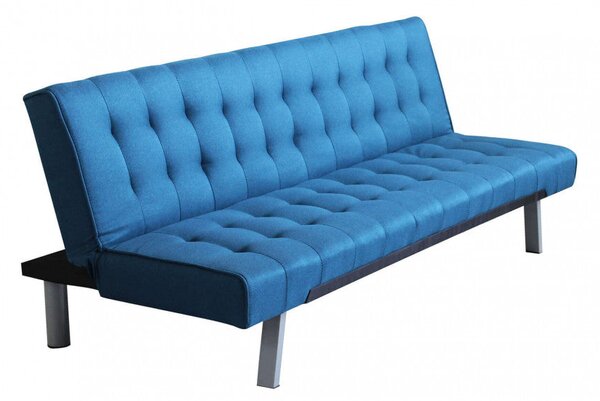 Divano Letto Barry 178x80x71 cm in Tessuto Blu melange