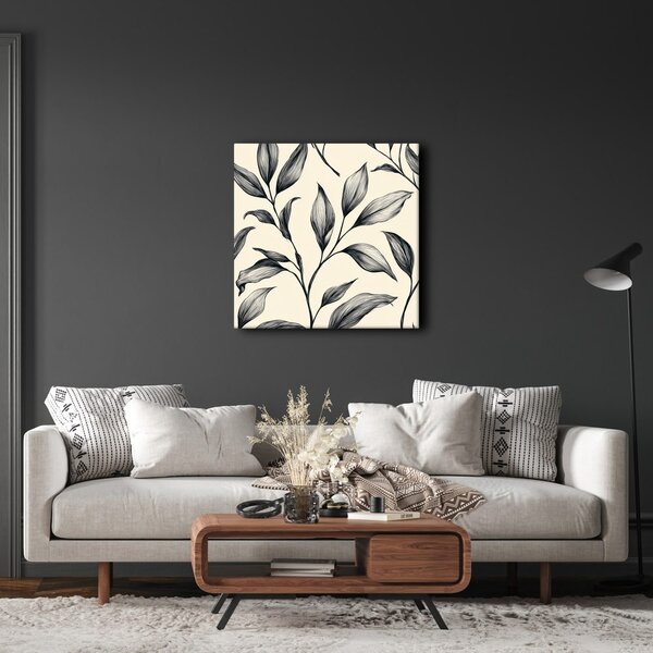 Quadro su tela – Ramoscelli minimalisti con foglie