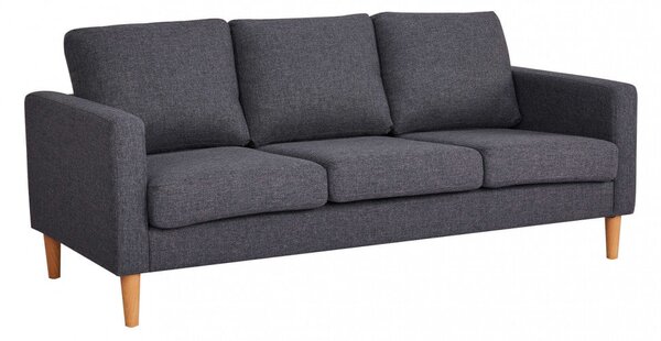 Divano 3 Posti Ramsey 180x73x82 h cm in Tessuto Grigio scuro