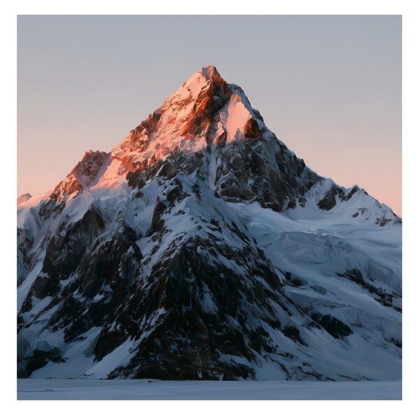 Quadro su tela – Vetta alpina silenziosa al tramonto