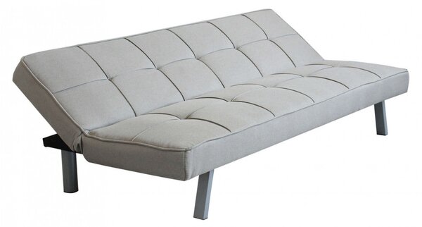 Divano Letto Aaron 178x80x71 cm in Tessuto Grigio chiaro