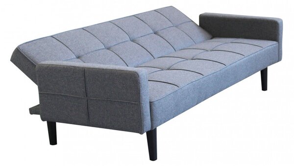 Divano Letto Anson 194x83x74 cm in Tessuto Grigio scuro