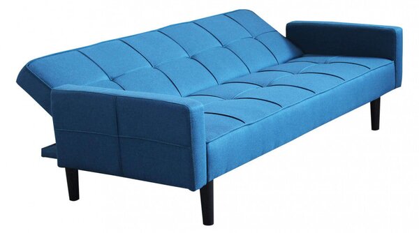 Divano Letto Anson 194x83x74 cm in Tessuto Blu melange