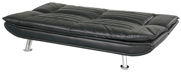 Divano Letto Prontoletto Sofia Rivestimento in Similpelle Nero