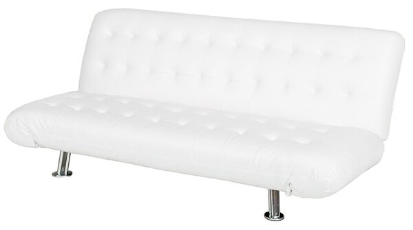 Divano Letto Prontoletto Zeus Rivestimento in Similpelle Bianco