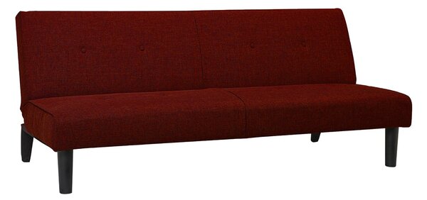 Divano Letto Prontoletto Click Clack Rivestimento in Tessuto Rosso Oliver