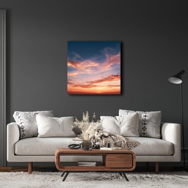 Quadro su tela – Tramonto con nuvole