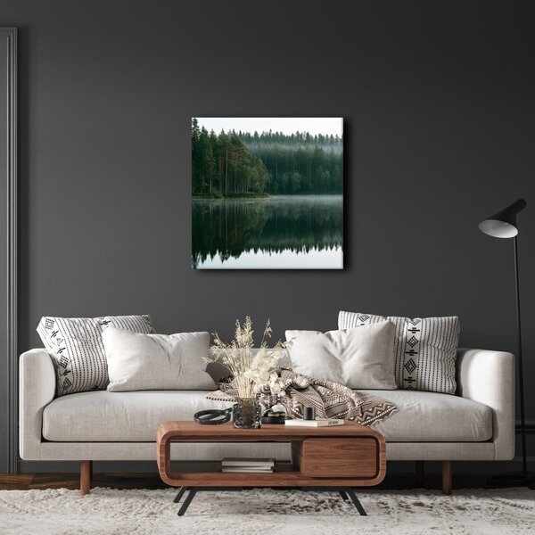 Quadro su tela – Bruma mattutina sul lago