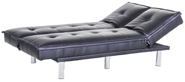 Divano Letto Prontoletto Desire Rivestimento in Similpelle Nero