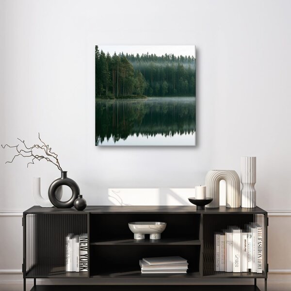 Quadro su tela – Bruma mattutina sul lago